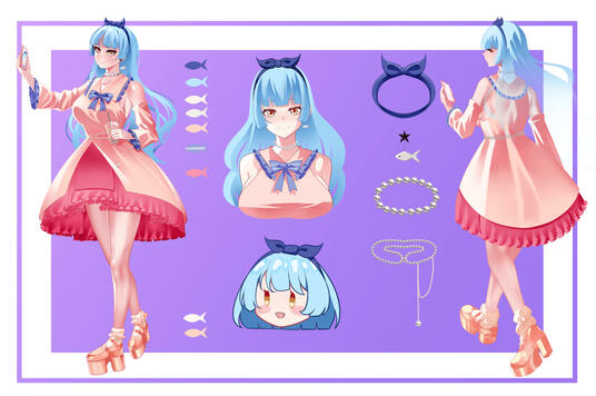 commissioned character sheet by kakasiy