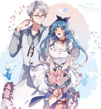 commissioned skeb art by thks